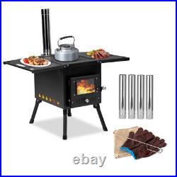 Outdoor Wood Burning Stove, Portable with Chimney Pipe for Cooking, Camping Outdoor Wood Burning Stove, Portable with Chimney Pipe for Cooking, Camping