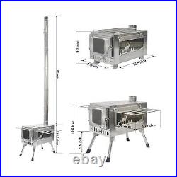 Outdoor Wood Burning Stove, Portable with Chimney Pipe for Cooking, Camping Outdoor Wood Burning Stove, Portable with Chimney Pipe for Cooking, Camping