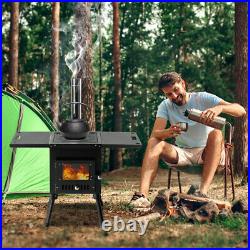 Outdoor Wood Burning Stove, Portable with Chimney Pipe for Cooking, Camping Outdoor Wood Burning Stove, Portable with Chimney Pipe for Cooking, Camping