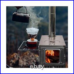 Outdoor Wood Burning Stove, Portable with Chimney Pipe for Cooking, Camping Outdoor Wood Burning Stove, Portable with Chimney Pipe for Cooking, Camping