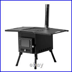 Outdoor Wood Burning Stove, Portable with Chimney Pipe for Cooking, Camping Outdoor Wood Burning Stove, Portable with Chimney Pipe for Cooking, Camping