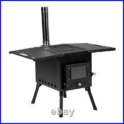 Outdoor Wood Burning Stove, Portable with Chimney Pipe for Cooking, Camping Outdoor Wood Burning Stove, Portable with Chimney Pipe for Cooking, Camping