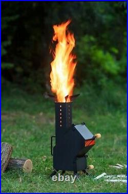 Outdoor Wood Burning Stove Steel Cooking Camp Heat