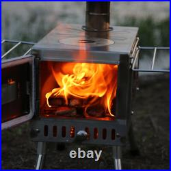 Outdoor Wood Burning Stove Tent Stove With Chimney Pipe For Cooking Camping GS0