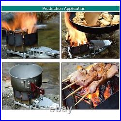 Outdoor Wood Stove Wood Burning Foldable Firewood Furnace Charcoal Cooker 6000W