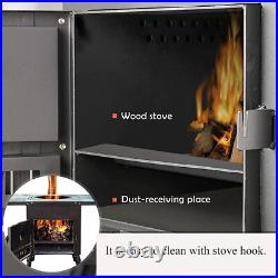 Outdoor Wood Stove with 3 Interlocking Stove Pipes for Home Camping Tent Cooking