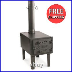 Outdoor Woodstove Cooking Heat Fireplace Camping Pipe Fire Burner Wood Stove NEW