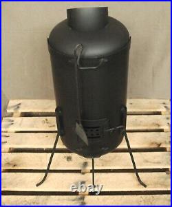 Outdoor wood stove. Emergency stove