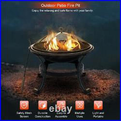 Patio Backyard Heat Fire Pit Outdoor Wood Burning Stove Fireplace Bowl Xmas Gift