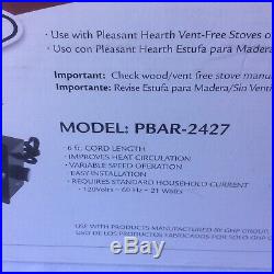 Pleasant Hearth Stove Blower Wood & Vent Free Gas Stoves Model PBAR-2427 NEW