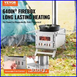 Portable 80 Inch Stainless Steel Wood Burning Camping Stove with Chimney Pipes Portable 80 Inch Stainless Steel Wood Burning Camping Stove with Chimney Pipes