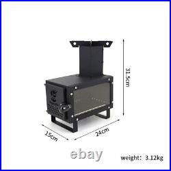 Portable Camping Tent Wood Burning Stove Ultralight WoodStove With Chimney Pipes Portable Camping Tent Wood Burning Stove Ultralight WoodStove With Chimney Pipes