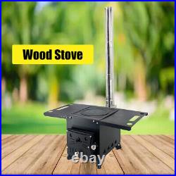 Portable Camping Tent Wood Burning Stove Ultralight Wood Stove with Chimney Pipes Portable Camping Tent Wood Burning Stove Ultralight Wood Stove with Chimney Pipes