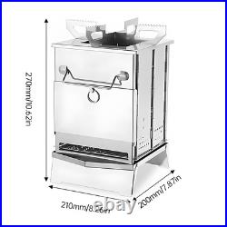 Portable Camping Wood Burning Stove Foldable Small Stainless Steel Tent Stove Portable Camping Wood Burning Stove Foldable Small Stainless Steel Tent Stove