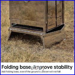 Portable Camping Wood Burning Stove Foldable Small Stainless Steel Tent Stove Portable Camping Wood Burning Stove Foldable Small Stainless Steel Tent Stove