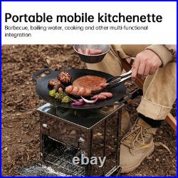 Portable Camping Wood Burning Stove Foldable Small Stainless Steel Tent Stove Portable Camping Wood Burning Stove Foldable Small Stainless Steel Tent Stove