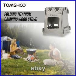 Portable Camping Wood Stove Folding Lightweight Titanium Wood Burning Burner