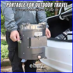 Portable Camping Wood Stove Outdoor Cooking BBQ Picnic Stove Garden Fire Pit