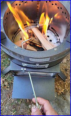 Portable Camping Wood Stove Outdoor Cooking BBQ Picnic Stove Garden Fire Pit
