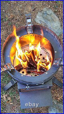 Portable Camping Wood Stove Outdoor Cooking BBQ Picnic Stove Garden Fire Pit