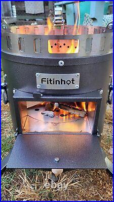 Portable Camping Wood Stove Outdoor Cooking BBQ Picnic Stove Garden Fire Pit