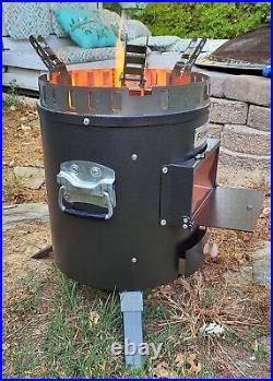 Portable Camping Wood Stove Outdoor Cooking BBQ Picnic Stove Garden Fire Pit
