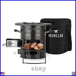Portable Camping Wood Stove for Survival & Off-Grid Living Includes Bag &