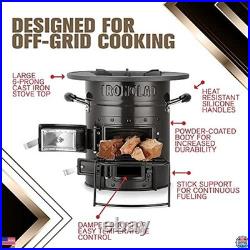 Portable Camping Wood Stove for Survival & Off-Grid Living Includes Bag &
