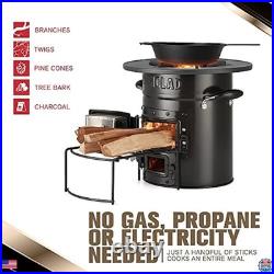 Portable Camping Wood Stove for Survival & Off-Grid Living Includes Bag &