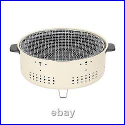 Portable Charcoal Grill Fireplace Round Firepit Bowl Wood Burning Camp Stove for