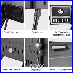 Portable Foldable Wood Burning Stove Camp Tent Stove with Chimney Pipe for Tent Portable Foldable Wood Burning Stove Camp Tent Stove with Chimney Pipe for Tent