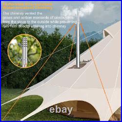 Portable Hot Tent Stove Wood Burning Stove with 7 Stainless Chimney Pipes Camping Portable Hot Tent Stove Wood Burning Stove with 7 Stainless Chimney Pipes Camping