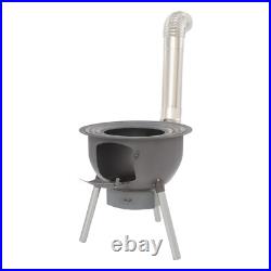 Portable Multifunction Wood Burning Stove with Grill Rack, Camping Wood Stove