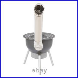 Portable Multifunction Wood Burning Stove with Grill Rack, Camping Wood Stove