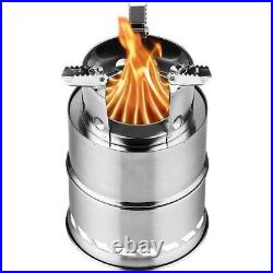 Portable Outdoor Camping Stove Wood Burning Mini Lightweight Stainless Steel