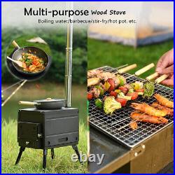 Portable Outdoor Camping Tent Wood Stove Heating Wood Burning Heating BBQ Stove Portable Outdoor Camping Tent Wood Stove Heating Wood Burning Heating BBQ Stove