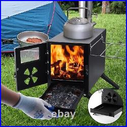 Portable Outdoor Tent Wood Camping Stove Steel Heating Wood Burning Heating BBQ Portable Outdoor Tent Wood Camping Stove Steel Heating Wood Burning Heating BBQ