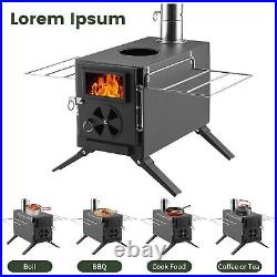 Portable Outdoor Tent Wood Camping Stove Steel Heating Wood Burning Heating BBQ Portable Outdoor Tent Wood Camping Stove Steel Heating Wood Burning Heating BBQ