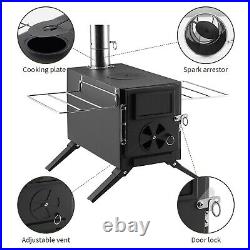 Portable Outdoor Tent Wood Camping Stove Steel Heating Wood Burning Heating BBQ Portable Outdoor Tent Wood Camping Stove Steel Heating Wood Burning Heating BBQ