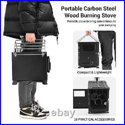 Portable Outdoor Tent Wood Camping Stove Steel Heating Wood Burning Heating BBQ Portable Outdoor Tent Wood Camping Stove Steel Heating Wood Burning Heating BBQ