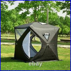 Portable Outdoor Wood Burning Ice Fishing Sauna Stove Shanty Tent