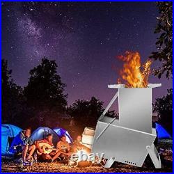 Portable Outdoor Wood Burning Rocket Stove for Camping and Hiking Easy Setup