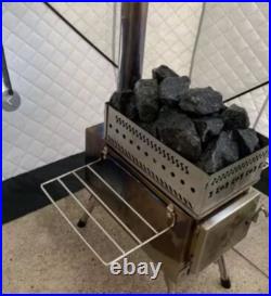 Portable Outdoor Wood Burning Sauna Rock Stove and Chimney