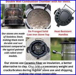 Portable Outdoor Wood Stove Rocket Stove Wood Burning Stove for Outdoor Events