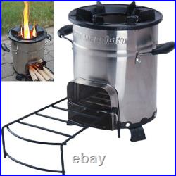 Portable Outdoor Wood Stove Rocket Stove Wood Burning for Outdoor Camping