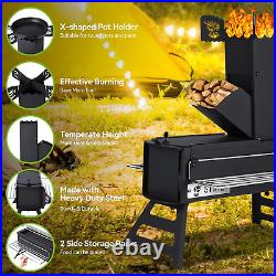 Portable Rocket Stove for Camping, Wood Burning Camping Stove for Cooking, Collaps