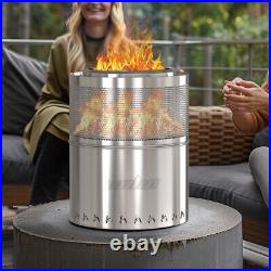 Portable Smokeless Fire Pit Wood Burning Outdoor Bonfire Stove with Carrying Bag