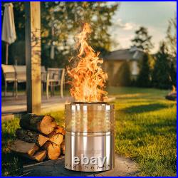 Portable Smokeless Fire Pit Wood Burning Outdoor Bonfire Stove with Carrying Bag