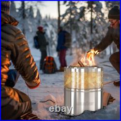 Portable Smokeless Fire Pit Wood Burning Outdoor Bonfire Stove with Carrying Bag