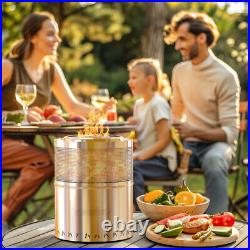 Portable Smokeless Fire Pit Wood Burning Outdoor Bonfire Stove with Carrying Bag